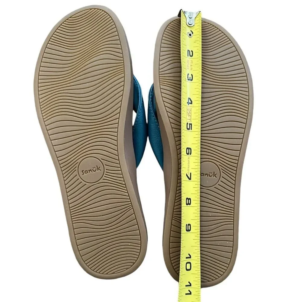 Sanuk NWT Cosmic Yoga Mat Women's Sandal Size 11 Deep Teal Comfort Summer Beach